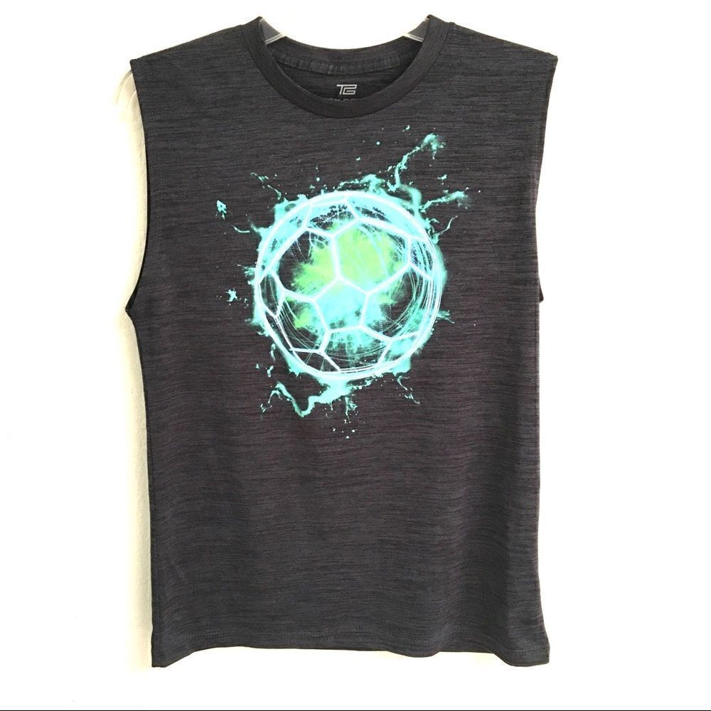 Tek Gear muscle tee with soccer ball graphic L‎
